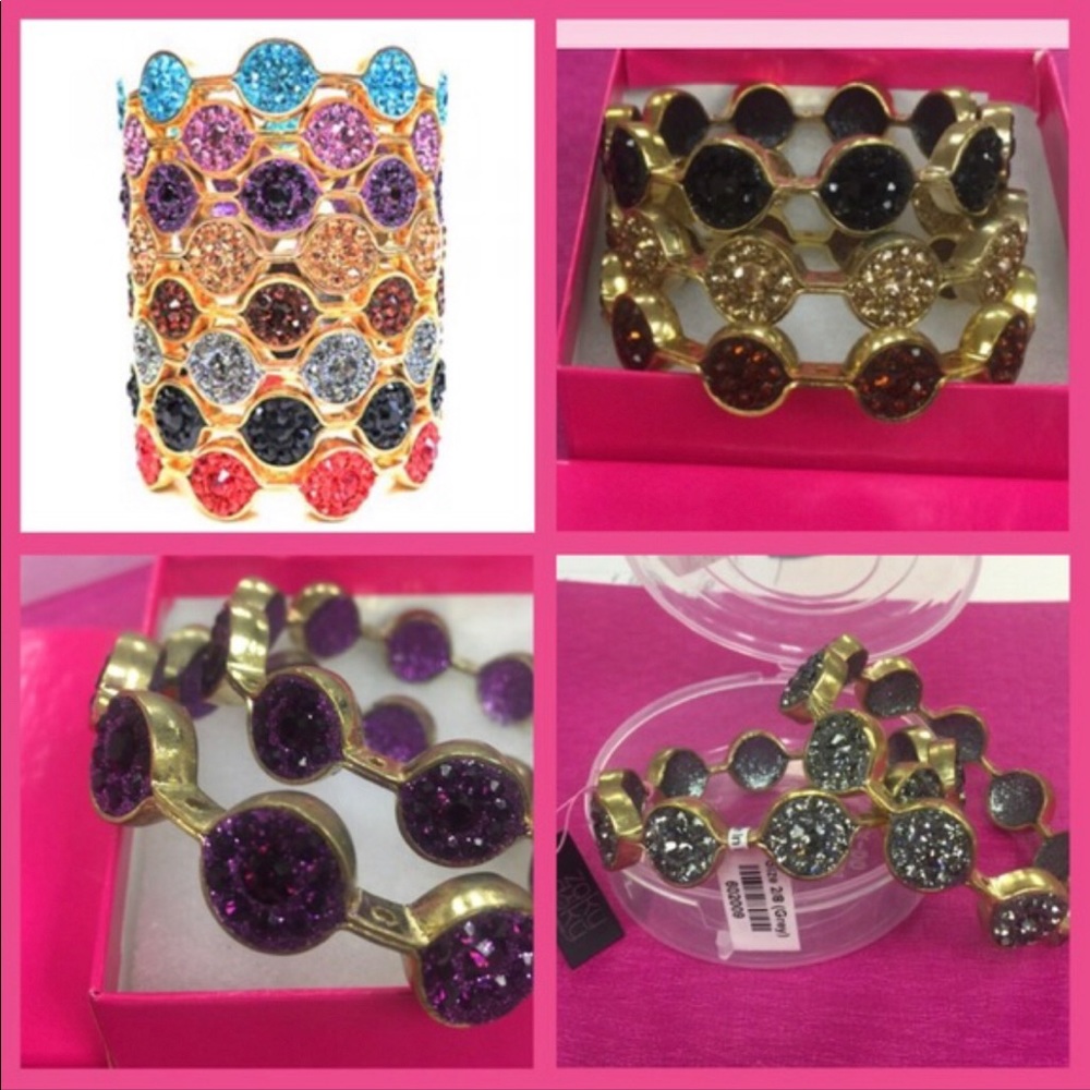 Genuine Austrian Crystal “Rock Candy” Bangle Bracelets-Boutique